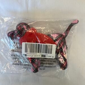 Victoria's Secret PINK Mini Dog Pink Plaid With Red Scarf2